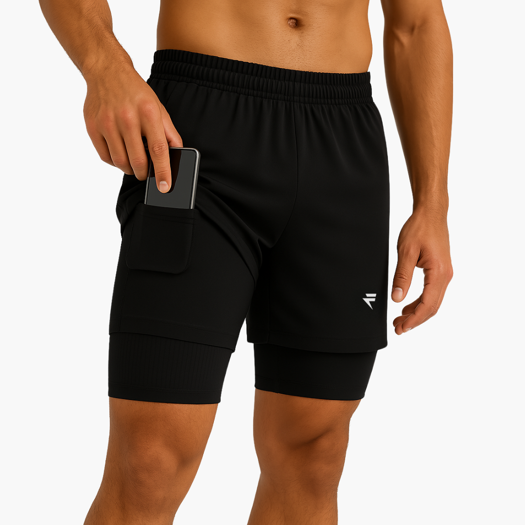2-in-1-Shorts mit integrierter Kompression 